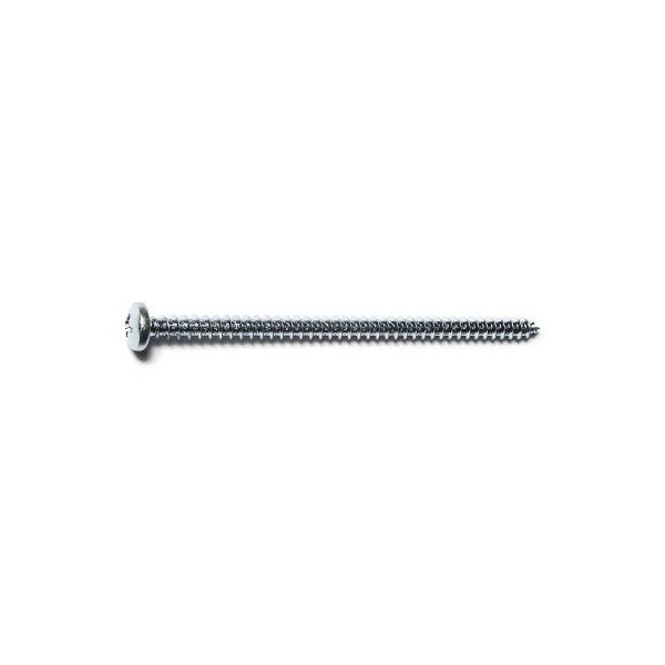 Midwest Fastener Sheet Metal Screw, #10 x 3-1/2 in, Zinc Plated Steel Pan Head Phillips Drive, 100 PK 50859 - main